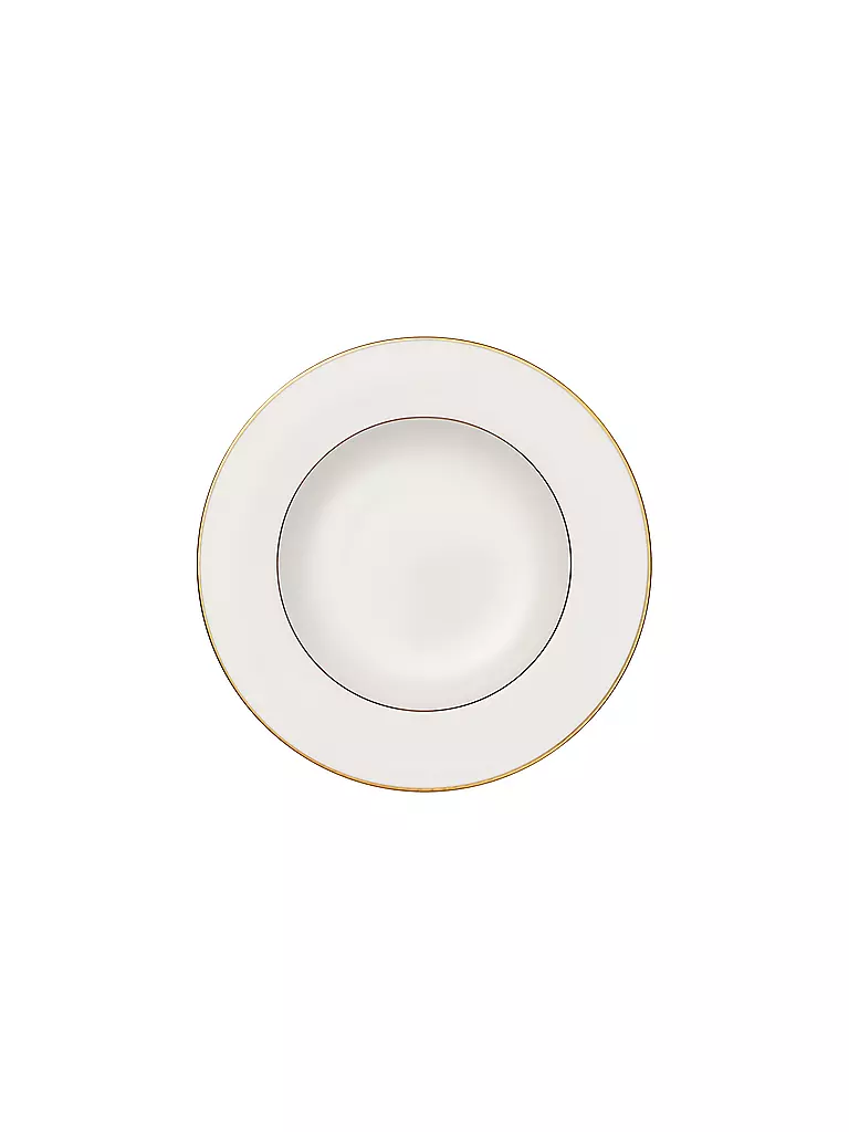 VILLEROY & BOCH SIGNATURE | Suppenteller "Anmut Gold" 24cm | weiss