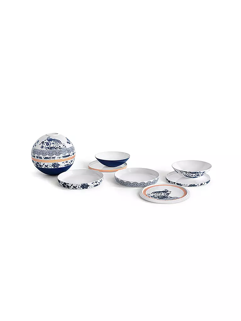 VILLEROY & BOCH | Geschirrset 7-teilig LA BOULE Iconic Paradiso | dunkelblau