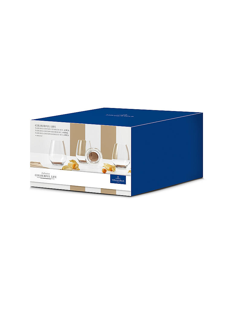 VILLEROY & BOCH | Glas 4er Set COLOURFUL LIFE 0,42L Natural Cotton | beige