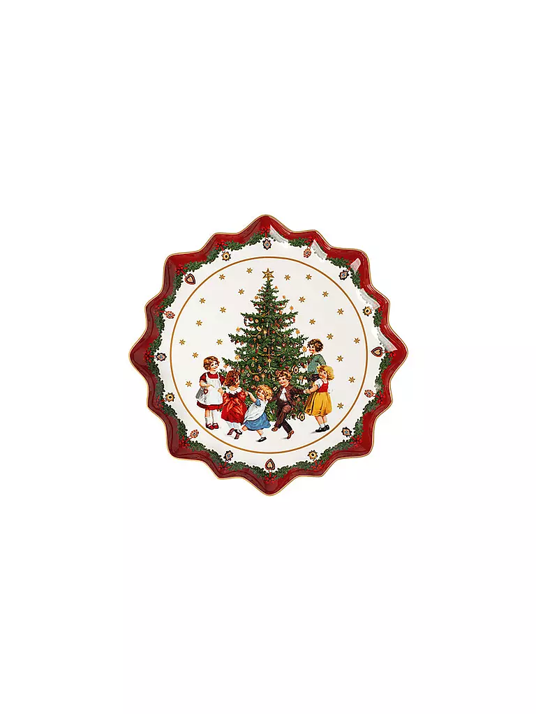 VILLEROY & BOCH | Toy's Fantasy Gebäckteller tief, Kinder tanzen 39x39x3,5cm | bunt