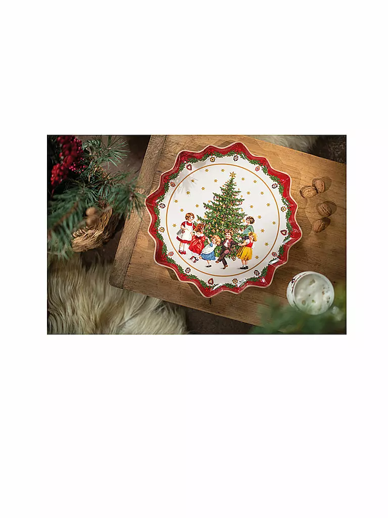 VILLEROY & BOCH | Toy's Fantasy Gebäckteller tief, Kinder tanzen 39x39x3,5cm | bunt