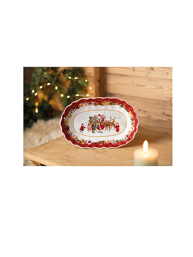 VILLEROY & BOCH | Toy's Fantasy Schale oval groß, Santa & Kinder 29x19cmx5,5cm | bunt