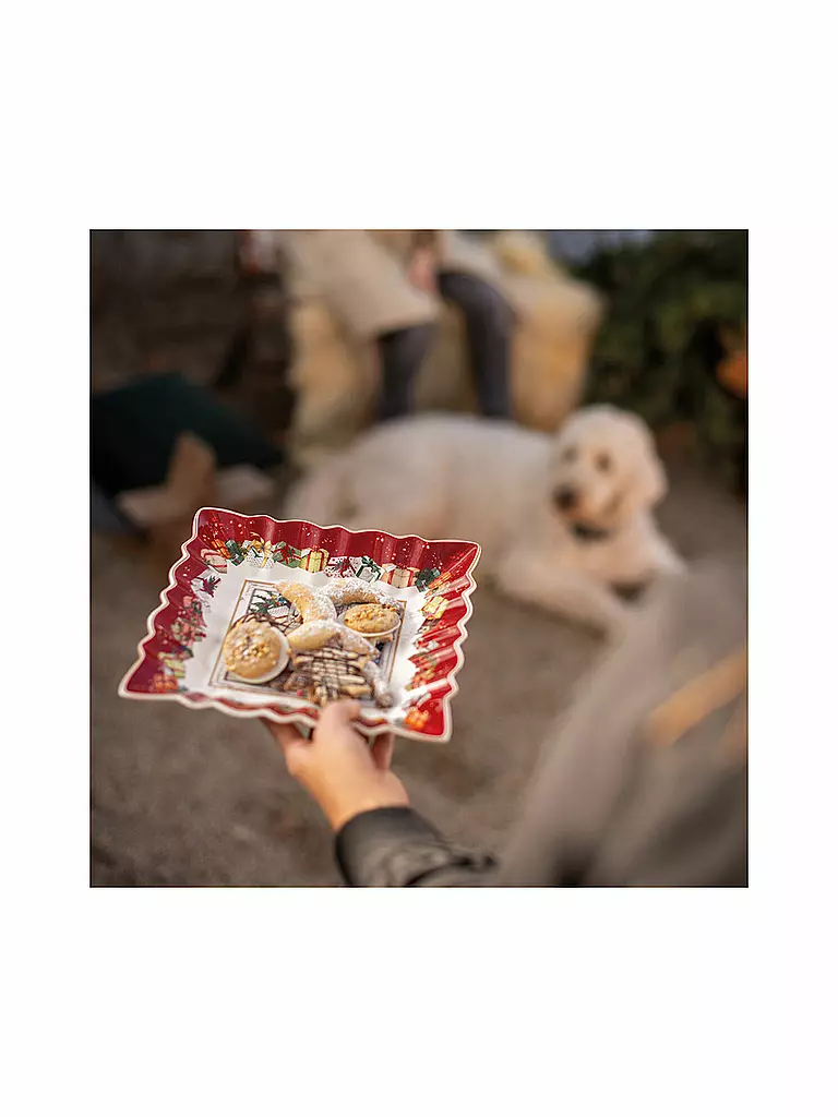 VILLEROY & BOCH | Weihnachts Schale Eckig Santa 23cm | bunt