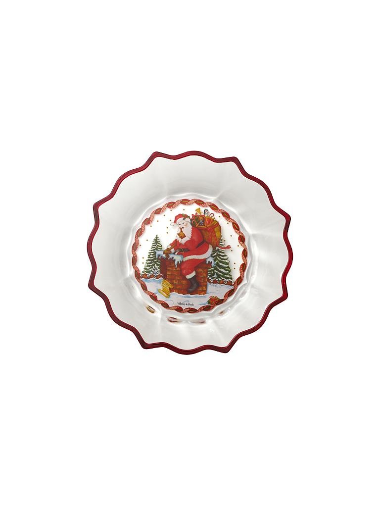 VILLEROY & BOCH | Weihnachts-Glasschale "Santa auf Dach" 25cm  | bunt