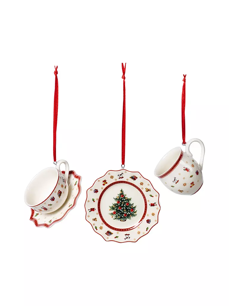 VILLEROY & BOCH | Weihnachtsschmuck Toy's Delight - Ornament Geschirrset 3-tlg. | bunt