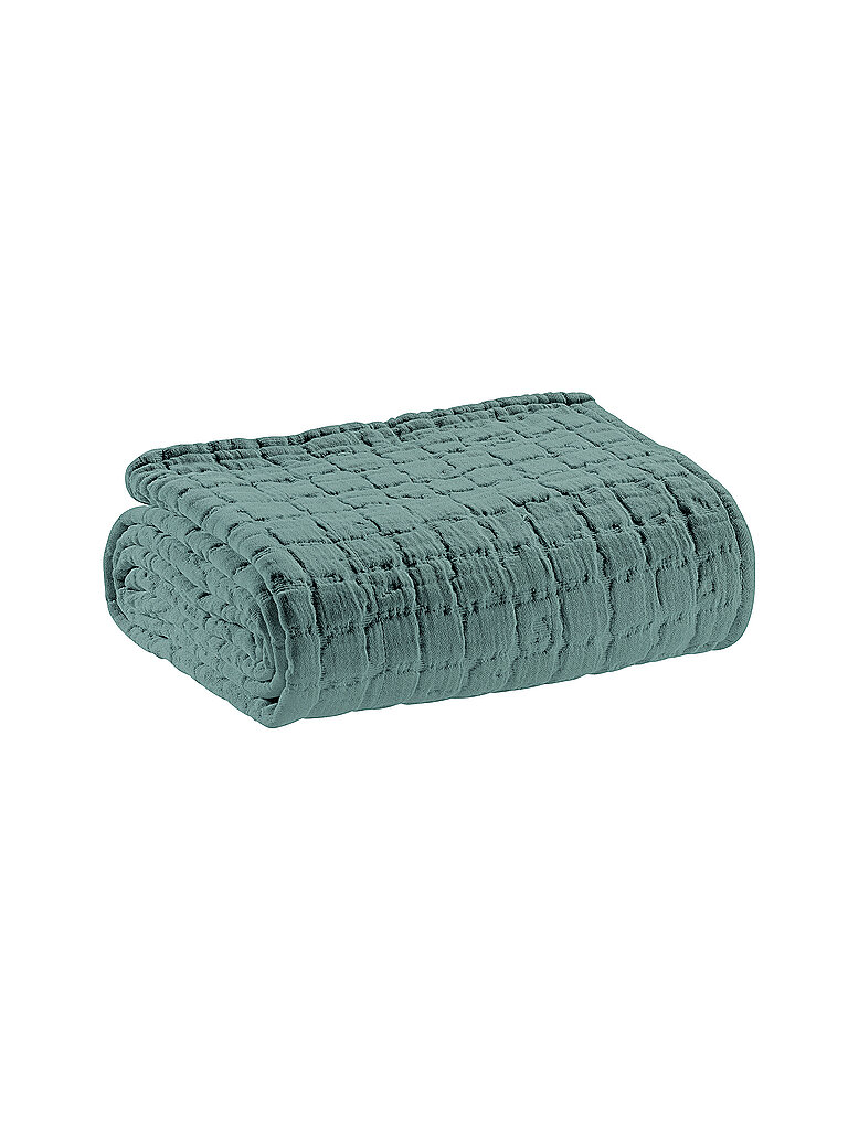 VIVARAISE Wohndecke - Plaid 130x200cm SWAMI Lichen petrol – VIVARAISE