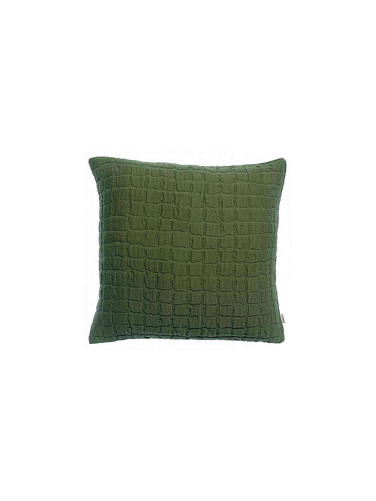 VIVARAISE Kissenhülle 45x45cm SWAMI Olive  dunkelgrün – VIVARAISE