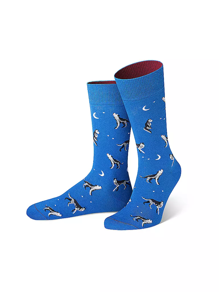 VON JUNGFELD | Socken WOLF blau | blau
