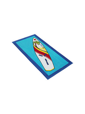 VOSSEN | Strandtuch RETRO HAITI 85x160cm Blau/Surfbrett