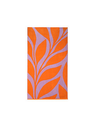 VOSSEN | Velours-Strandtuch 100x180cm OCEAN LEAF Orange