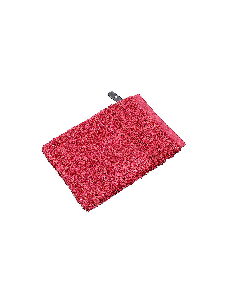 VOSSEN Waschhandschuh Vision 16x22cm Rubin rot