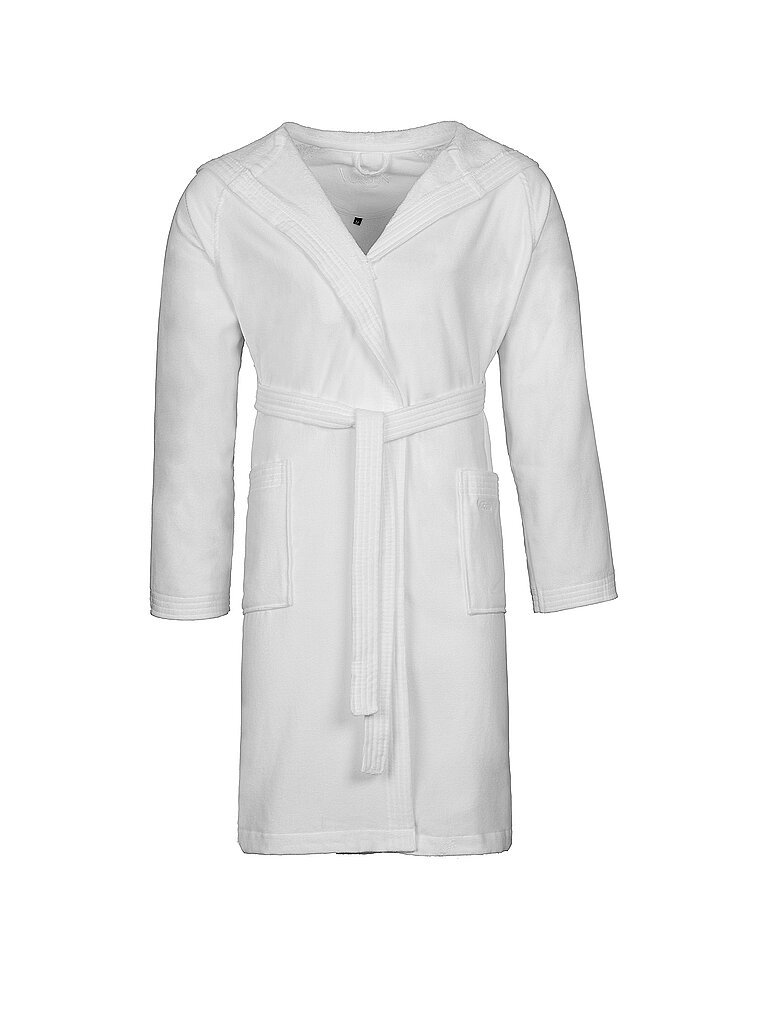 VOSSEN Unisex Bademantel TEXAS Weiss weiss | S