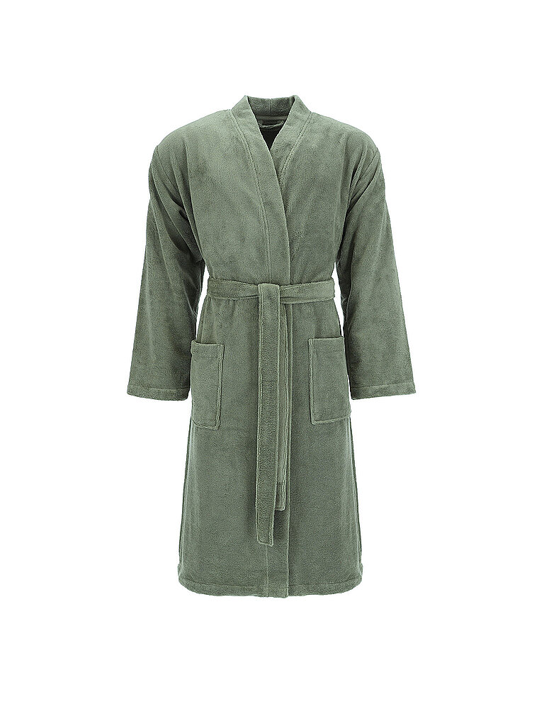 VOSSEN Herren Bademantel COSMO Detox Green   dunkelgrün | S
