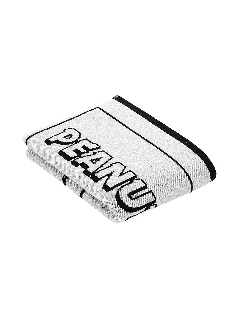 VOSSEN Duschtuch 67x140cm  PEANUTS MOMENTS Black / White weiss
