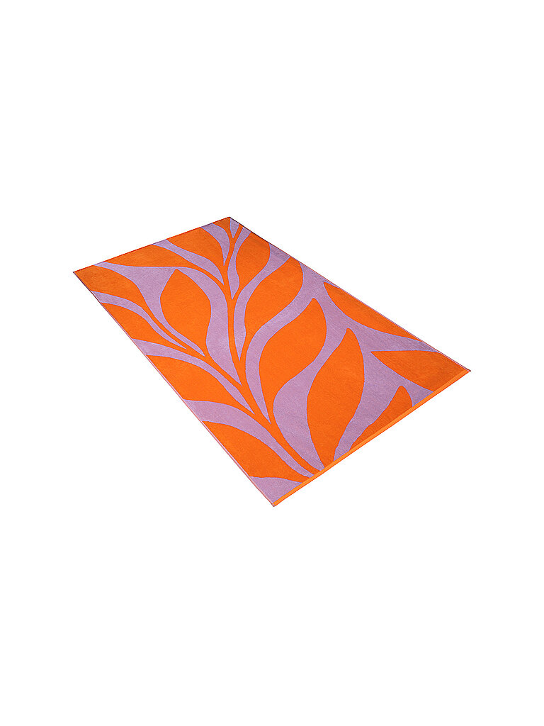 VOSSEN Velours-Strandtuch 100x180cm OCEAN LEAF Orange orange