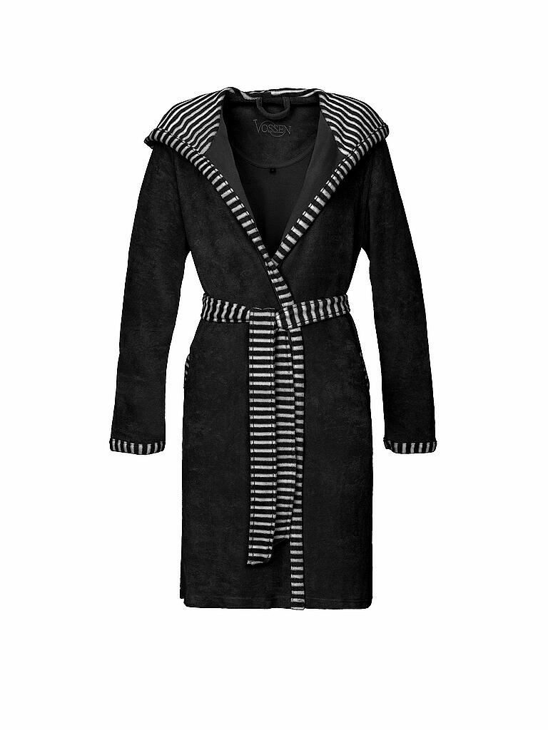 bademantel damen schwarz lang