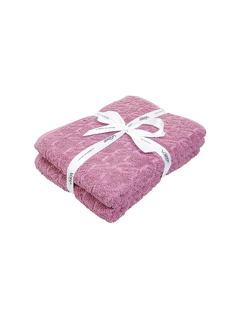 VOSSEN | Duschtuch Set 2er Pkg French 2x 67x140cm Blackberry | rosa