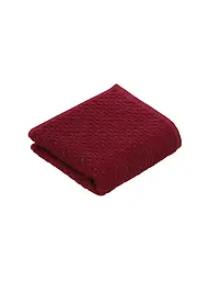 VOSSEN | Gästetuch 30x50cm GOLDEN CENTURY Evergreen | dunkelrot