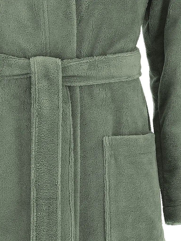 VOSSEN | Herren Bademantel COSMO Detox Green   | Dunkelgrün