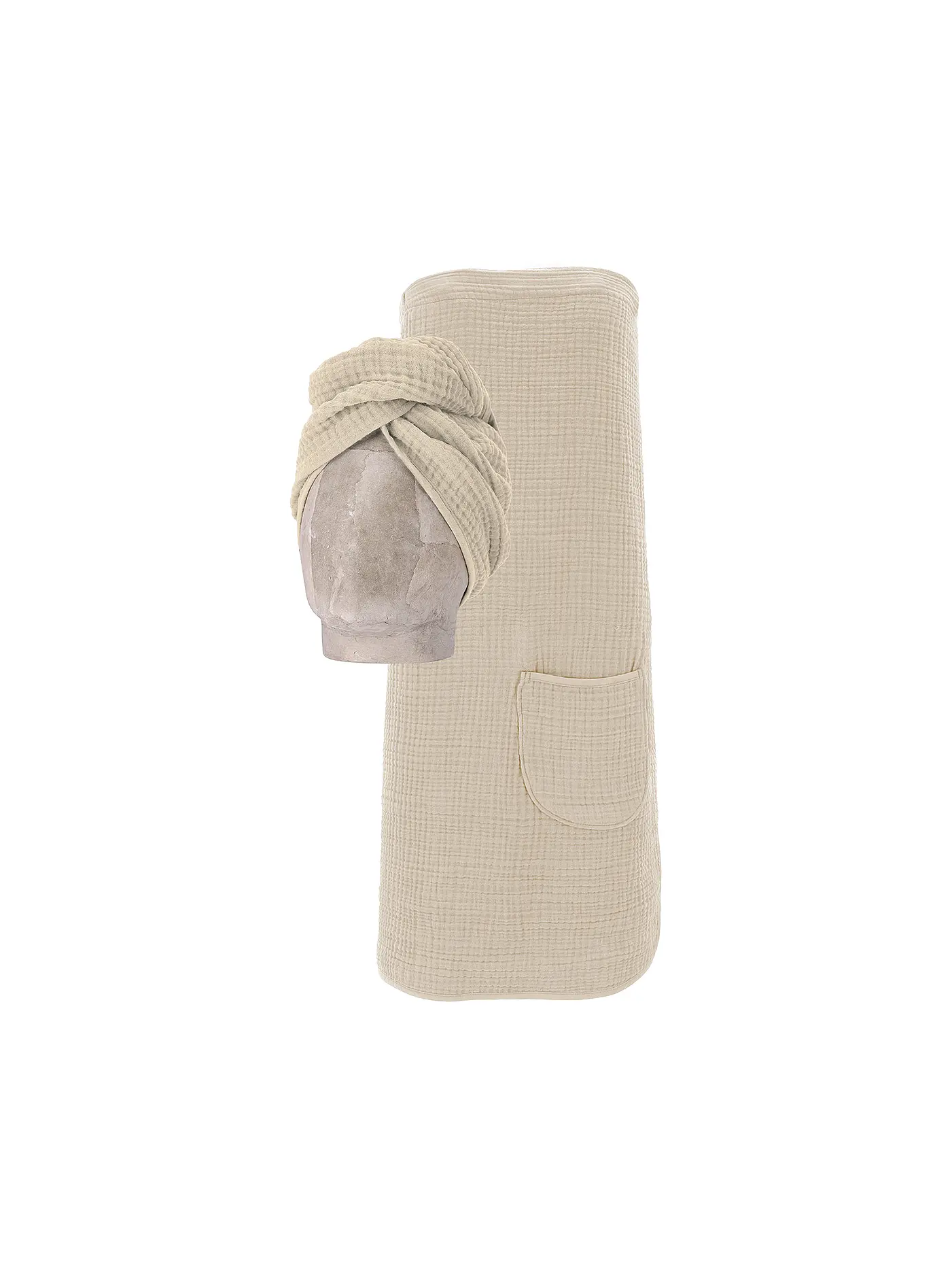 VOSSEN | Saunakilt 2tlg. WELLNESS Tibet | beige