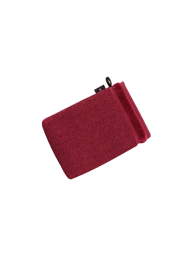 VOSSEN | Waschhandschuh Pure 16x22cm Red Rock | rot