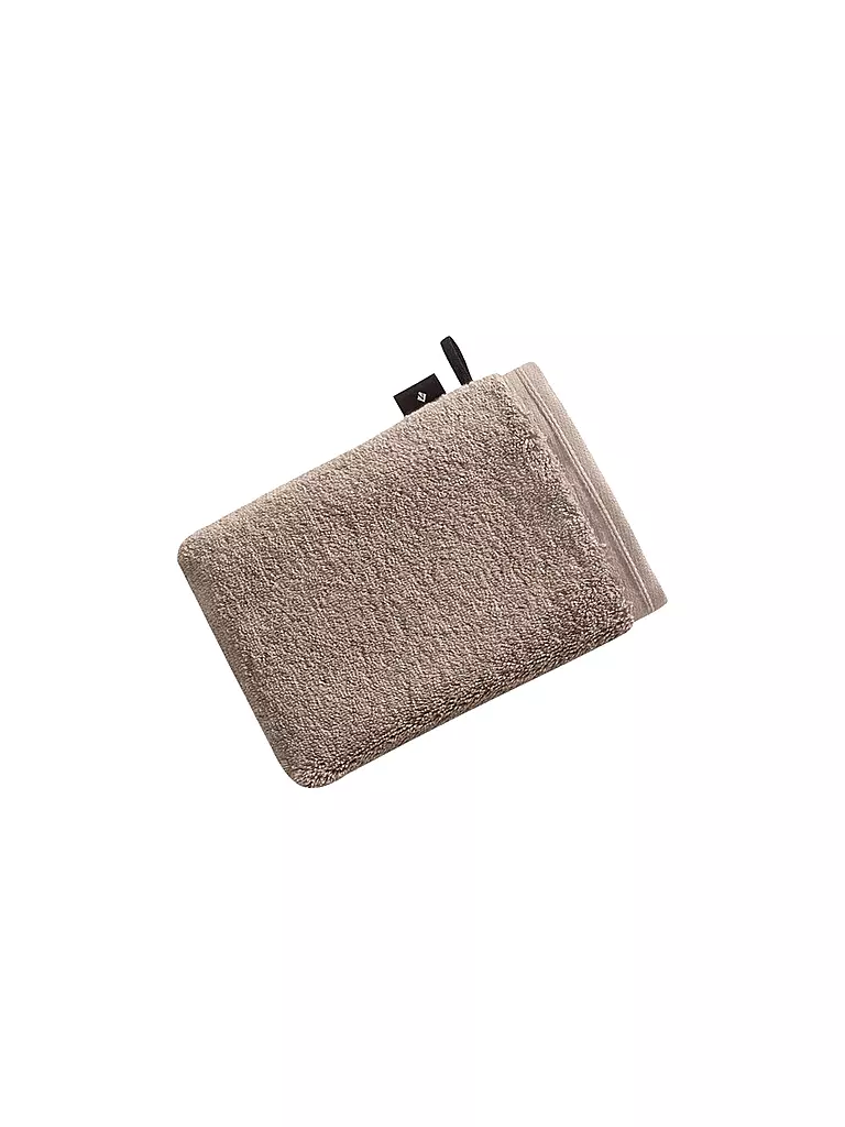 VOSSEN | Waschhandschuh VEGAN LIFE 16x22cm Pepplestone | braun