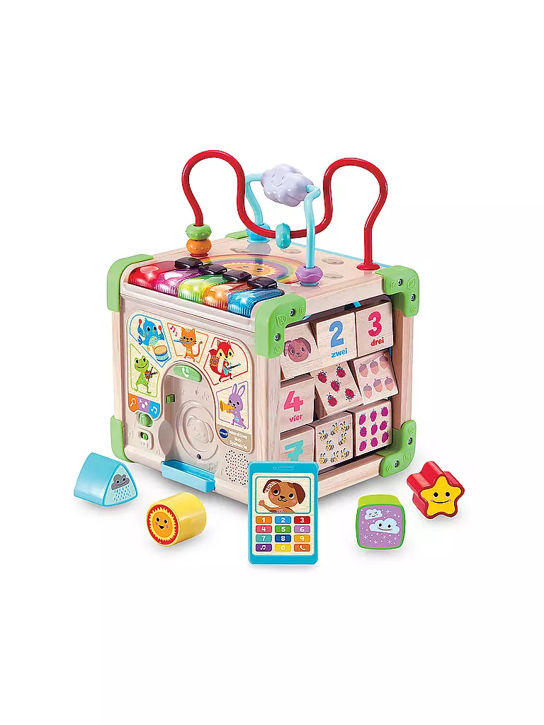VTECH | Interaktiver Holz-Spielwürfel | keine Farbe