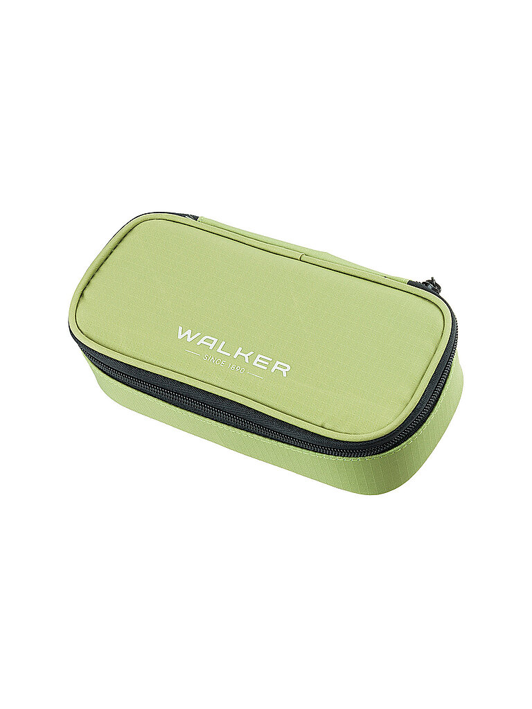Walker 49113-361 - Schlamperbox "Lime", Federmappe mit geräumigem Hauptfach, doppelseitiger Trennwand mit 20 Stiftfächern, Zippfach und robustem Reißverschluss