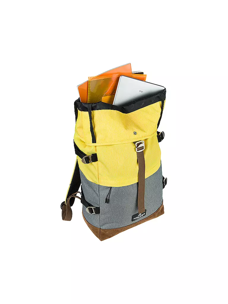 WALKER | Rucksack Roll Up Two Concept Butter and Grey | gelb