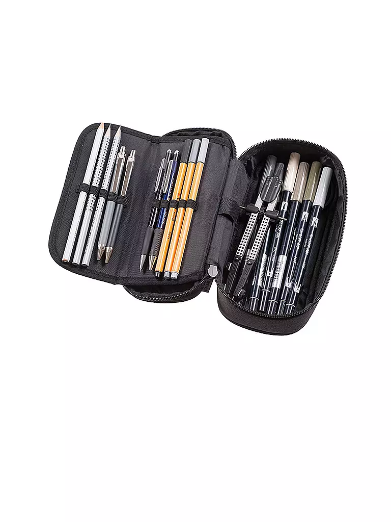 WALKER | Schlamperbox - Pencil Box Classic (Black Melange) | schwarz