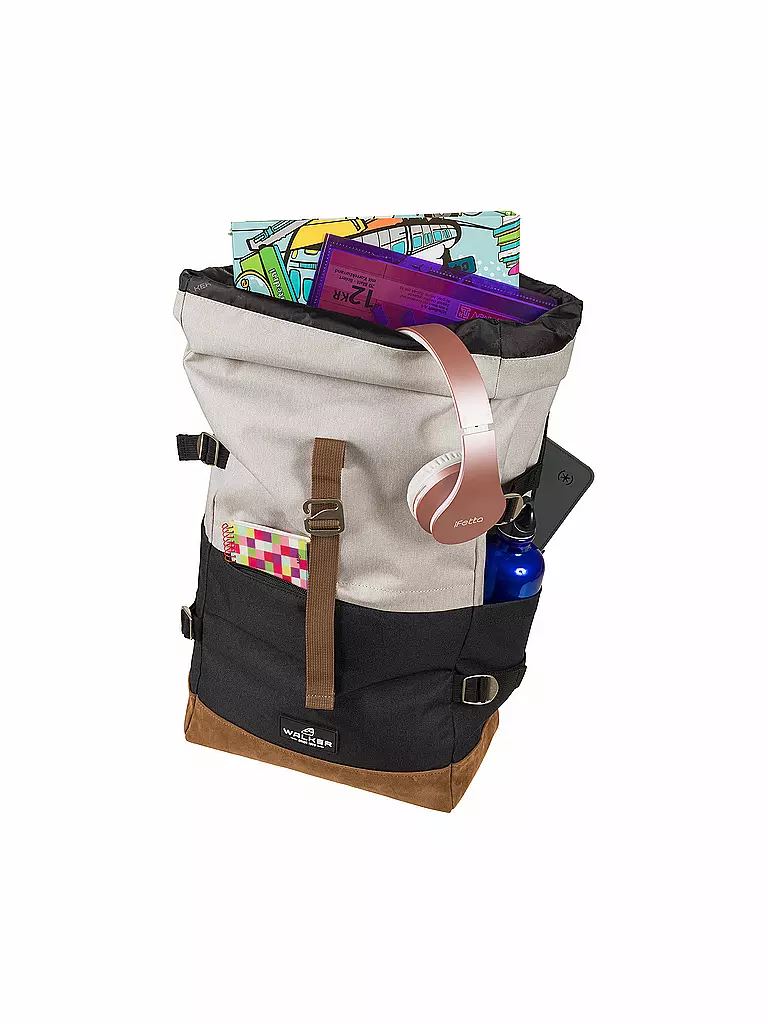 WALKER | Schulrucksack Roll Up Two Concept  | hellgrau