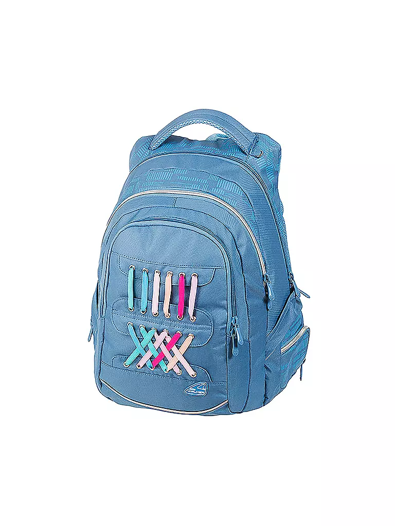 WALKER | Schultasche "Fame Laces - Light Blue" | blau