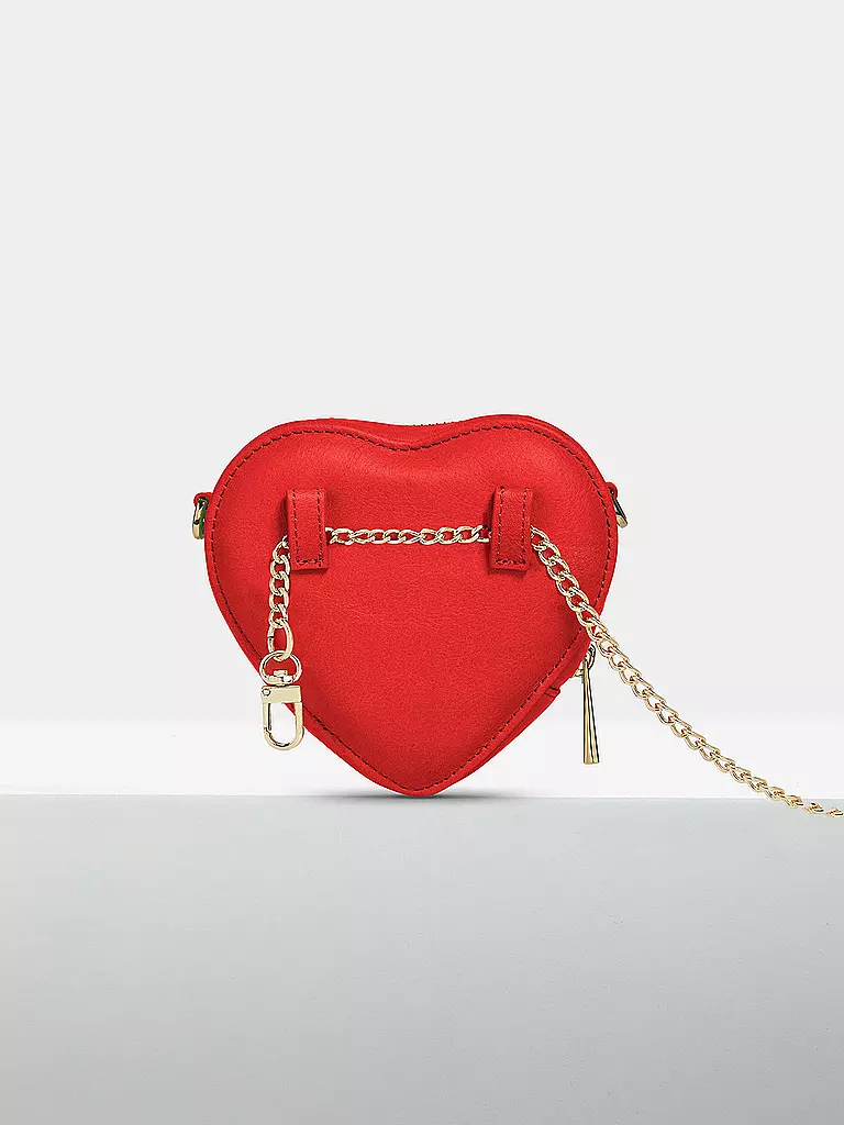 WEAT | Ledertasche - Umhängetasche Mini Heart | rot