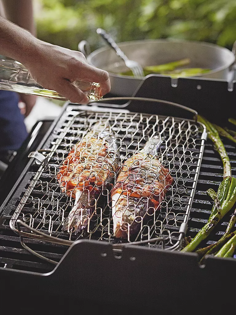 WEBER GRILL | Fisch- und Gemüsehalter gross (ab 57cm) | silber