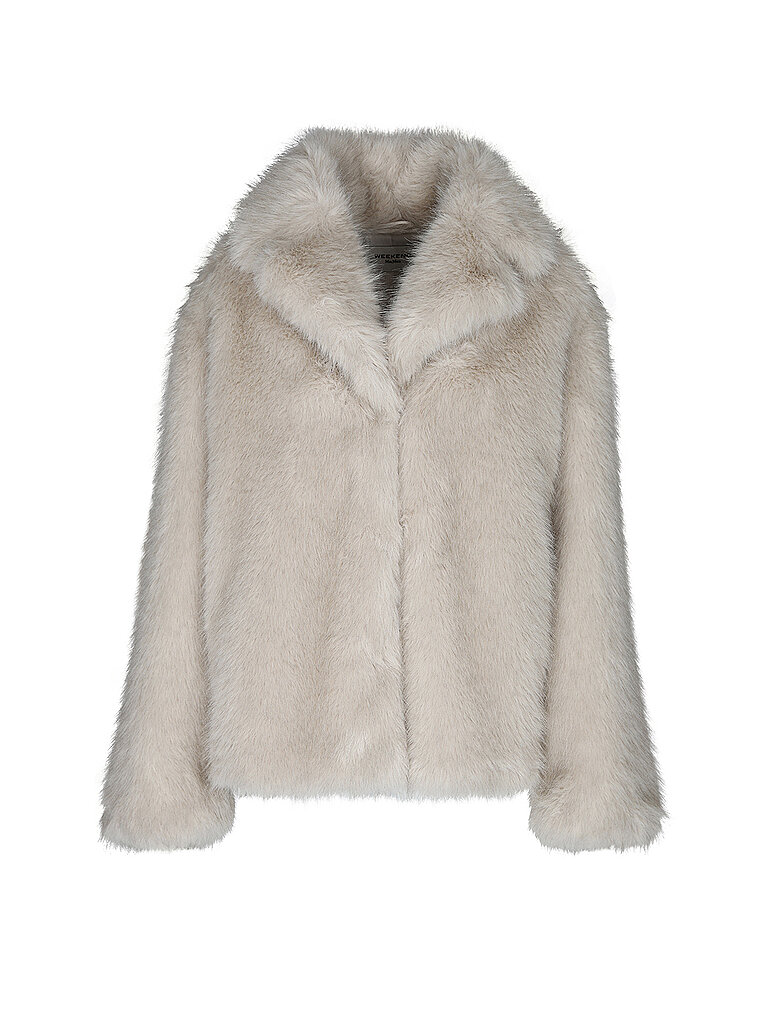 WEEKEND MAX MARA Jacke in Felloptik WKIOZIOSO creme | 34