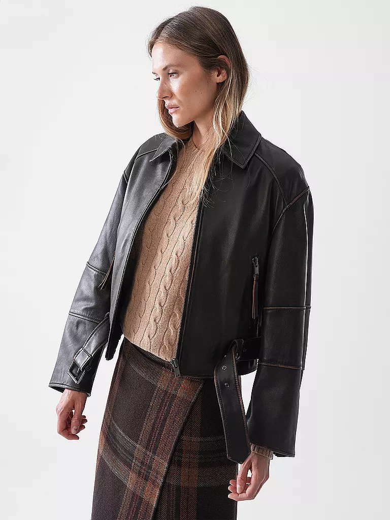 WEEKEND MAX MARA | Lederjacke EGIZIO | braun
