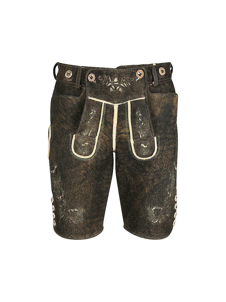 WEINBAUER Lederhose aus Rothirschleder Wildruf schwarz | 56 – WEINBAUER
