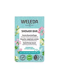 WELEDA | Feste Duschpflege Ylang Ylang+Iris 75g | hellblau