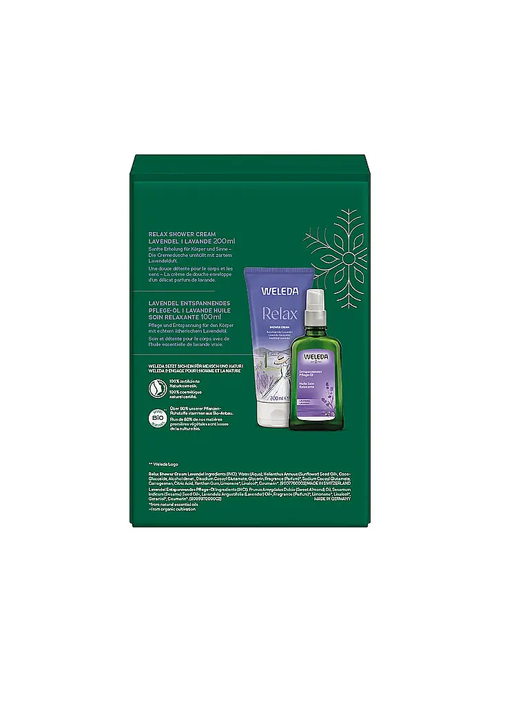 WELEDA | Relax Geschenkset Lavendel Relax Geschenkset Lavendel Relax Geschenkset Lavendel Relax Geschenkset Lavendel 200ml / 100ml | keine Farbe