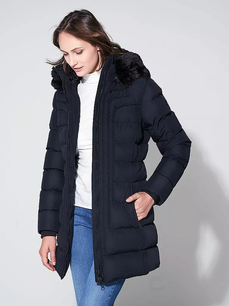 WELLENSTEYN | Steppjacke BELVITESSE LONG | dunkelblau