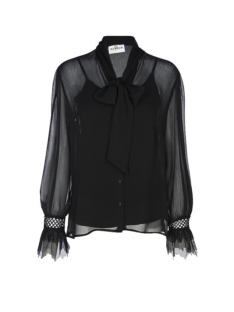 WENGER Trachtenbluse TRAUN schwarz | 34