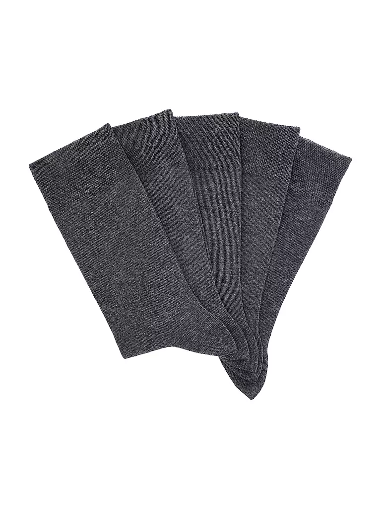 WILOX | Socken 5er Pkg anthrazit melange | dunkelblau