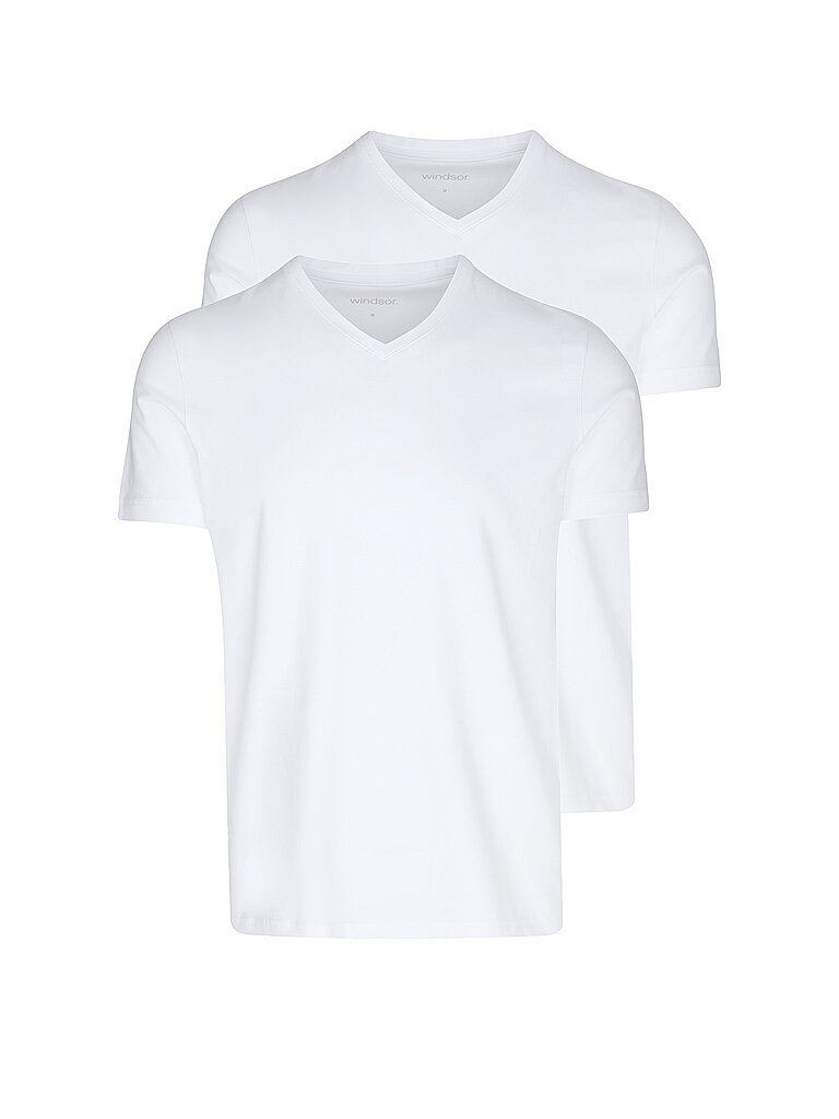 WINDSOR T-Shirt 2er Pkg. white weiss | L