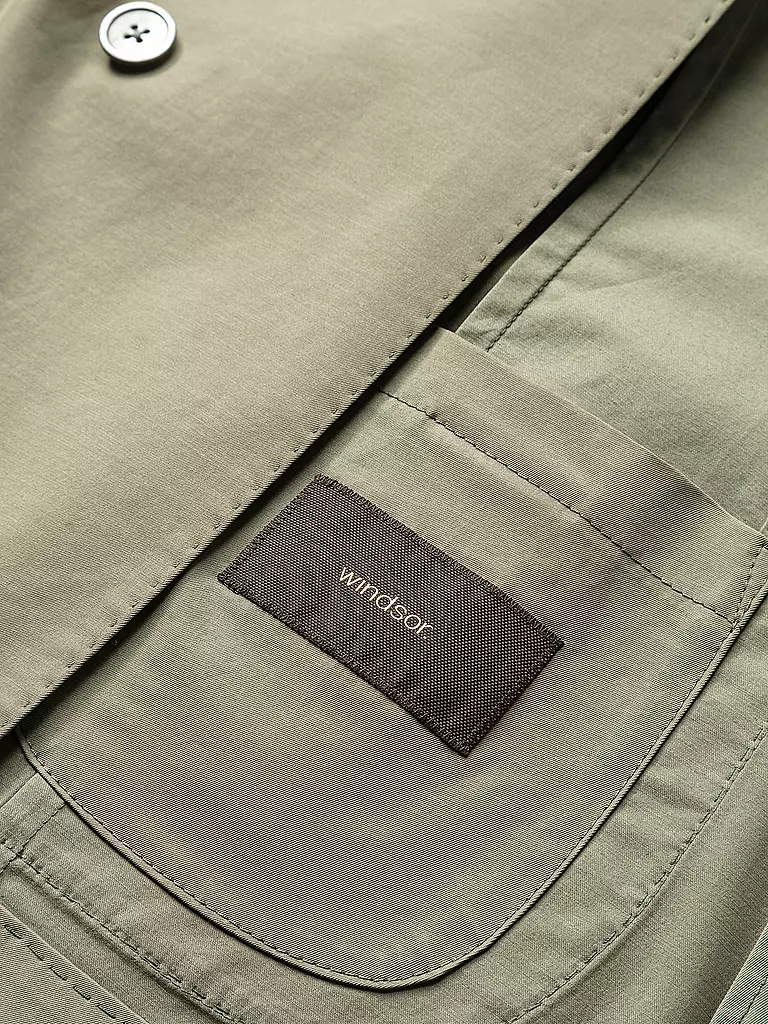 WINDSOR | Sakko Shaped Fit SATINO | grün