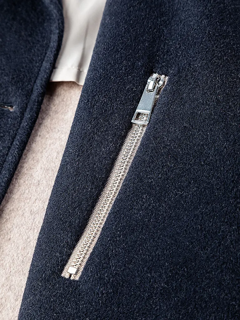 WINDSOR | Wollmantel DOPPIO | dunkelblau