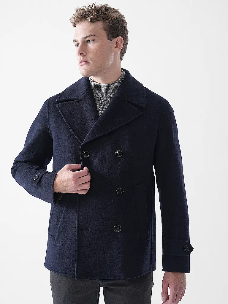 WINDSOR | Wollmantel DOPPIO | dunkelblau