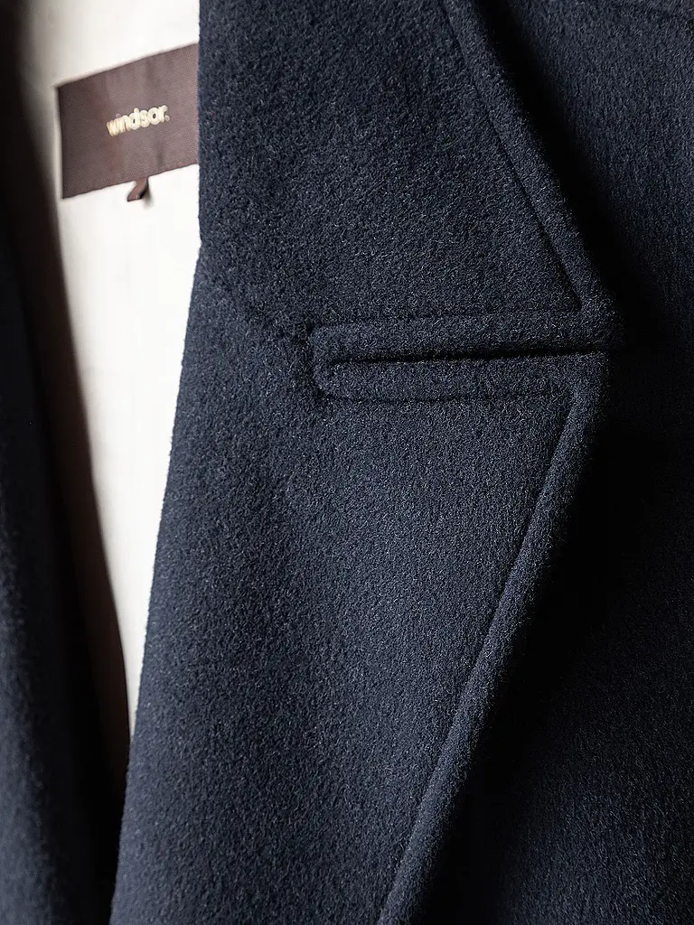 WINDSOR | Wollmantel DOPPIO | dunkelblau