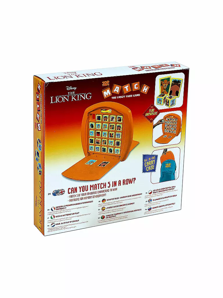 Der König Der Löwen 2019 Deutsche Synchronsprecher WINNING MOVES Top Trumps Match - Disney König der Löwen keine Farbe