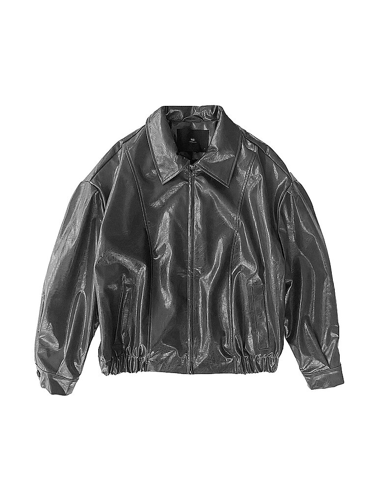WITHBLACK Jacke aus Lederimitat GILIAN grau | XS – WITHBLACK