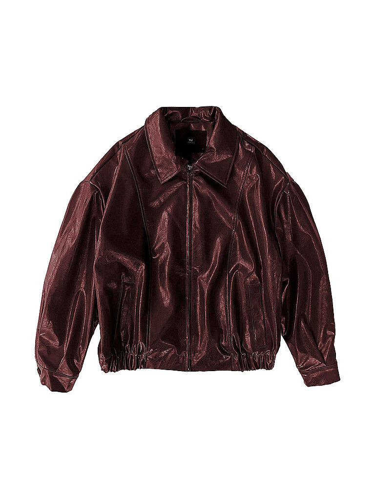 WITHBLACK Jacke aus Lederimitat GILIAN dunkelrot | XS – WITHBLACK